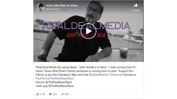 Fact Check: NO Proof In Video That John McAfee Is Alive