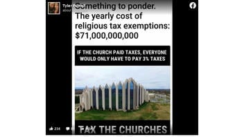 Fact Check: Taxing Churches Would NOT Mean Everyone Would Only Pay 3% Of Their Taxes
