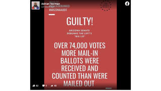 Fact Check: There Were NOT 'Over 74,000' More Mail-In Ballots Received, Counted In Maricopa County, Arizona, Than Were Mailed Out 
