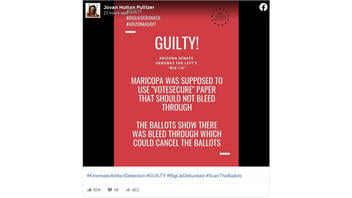 Fact Check: Ink Bleeding Through Ballots Did NOT Impact Vote Tallies in Maricopa County, Arizona
