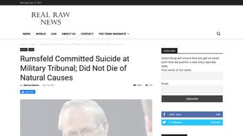 Fact Check: Donald Rumsfeld Did NOT Commit Suicide At A Military Tribunal
