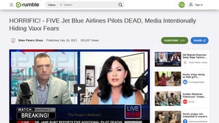 Fact Check: Video Implying Five JetBlue Pilots Died After COVID Vaccinations Gives NO Evidence, Omits Varied Causes Of Deaths