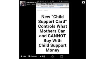 Fact Check: Delaware Does NOT Have 'Child Support Card' That Controls What Mothers Can Purchase