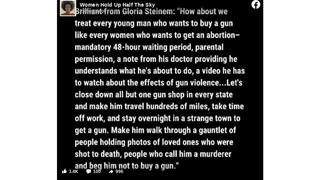 Fact Check: Gloria Steinem Did NOT Write Original Comparison Between Abortions And Buying Guns