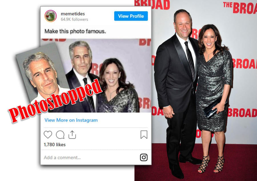 Fact Check Image Of Kamala Harris And Jeffrey Epstein Is Not Real 