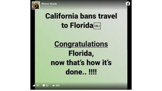 Fact Check: California DID Ban Travel To Florida -- But Only State-Sponsored Travel
