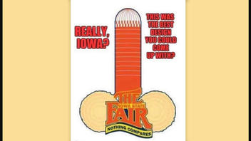 Fact Check: Suggestive Silo And Bales Is NOT Real Iowa State Fair Logo