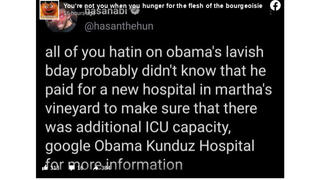 Fact Check: Obama Did NOT Pay For A New Hospital Named Kunduz In Martha's Vineyard After Lavish Birthday Party