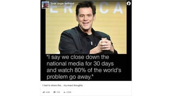 Fact Check: Jim Carrey Did NOT Say Shutting Down National Media For 30 Days Would Eliminate 80% Of World's Problems