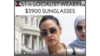 Fact Check: AOC Was NOT Photographed Wearing $3,900 Sunglasses -- It's Satire