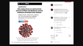 Fact Check: There Is NO Article On Military Times Website Saying COVID-19 Vaccines Cause Heart Disease -- Just A Fake Screenshot