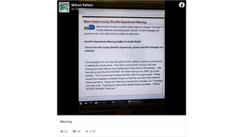 Fact Check: Miami-Dade Police Department Did NOT Issue Warning About A Sexual Assault Scheme That Uses Children To Target Women