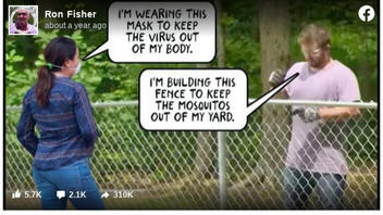 Fact Check: Masks Are NOT As Ineffective At Blocking Virus As Chain-Link Fencing Is At Blocking Mosquitoes
