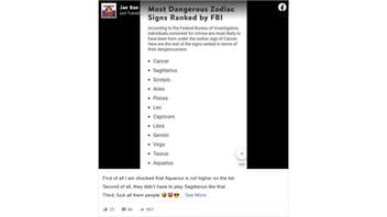 Fact Check: NO Evidence of The FBI Ever Releasing A Study Ranking 'Most Dangerous Zodiac Signs'