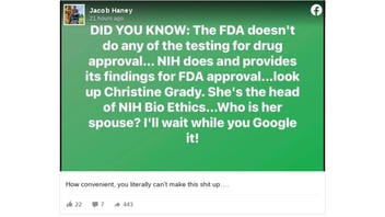 Fact Check: The NIH Does NOT Conduct All Testing Of New Drugs And Dr. Fauci's Wife Does NOT Control Drug Approval 