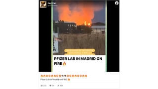 Fact Check: Pfizer Lab In Madrid Was NOT On Fire, A Nearby Composting Facility Was