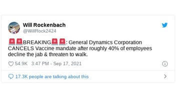 Fact Check: General Dynamics Has NOT Canceled Vaccine Mandate -- Company Has Yet To Make Any Announcement On Vaccinations Or Tests For Employees 