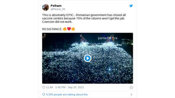 Fact Check: Video Does NOT Show Mass Romanian Resistance Against Vaccination -- It's From 2017 Anti-Corruption Protests