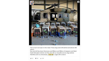 Fact Check: U.S. Did NOT Leave Behind Military Working Dogs In Cages In Afghanistan