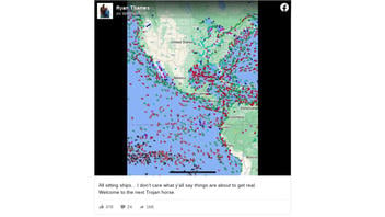 Fact Check: Screenshot Of Live Ship Map Does NOT Exclusively Show Sitting Ships - It's Primarily Moving Ships