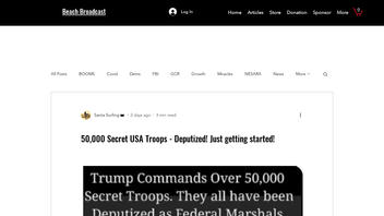 Fact Check: NO Evidence Trump Commands 50,000 Secret Troops And Deputized Them As U.S. Marshals