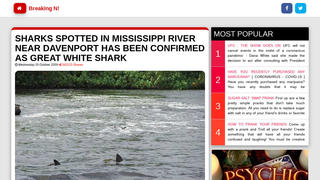 Fact Check: Two Great White Sharks Were NOT Spotted In The Mississippi River Near Davenport, Iowa