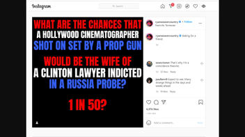 Fact Check: The Hollywood Cinematographer Shot On Set By A Prop Gun Was NOT The Wife Of A Clinton Lawyer Indicted In A Russia Probe