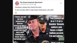 Fact Check: John Gruden Did NOT Make Statements About Poor Kids, Indian Accents & Mainstream African-Americans -- Joe Biden Said Them All