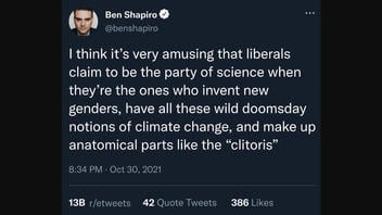 Fact Check: Ben Shapiro Did NOT Tweet Liberals 'Make Up Anatomical Parts ...'