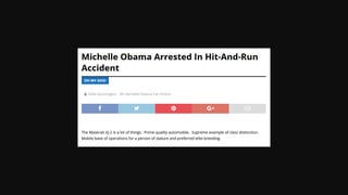 Fact Check: Michelle Obama Was NOT Arrested Or Involved In A Hit-And-Run Accident