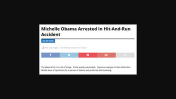 Fact Check: Michelle Obama Was NOT Arrested Or Involved In A Hit-And-Run Accident