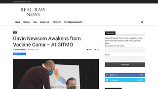 Fact Check: Gavin Newsom Did NOT Awaken From Vaccine Coma And Was NOT Held At GITMO 