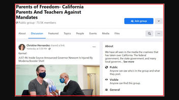 Fact Check: CA Governor Gavin Newsom Says He Had No Side Effects From Moderna Booster Shot, Photos Show Him Mobile