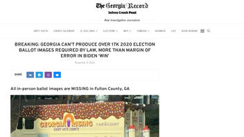 Fact Check: Thousands Of 2020 Ballot Images Required By Law CANNOT Be Produced By Georgia Election Officials -- But They Still Have All 5 Million Originals