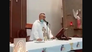 Fact Check: Video Does NOT Show Priest Dying Suddenly After Receiving COVID-19 Vaccination -- He Fainted
