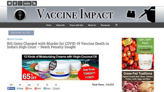 Fact Check: Bill Gates NOT Charged With Murder In India For COVID-19 Vaccine Death -- It's A Lawsuit Filed By A Private Citizen