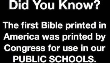 Fact Check: First Bible Printed In America Was Not Printed By Congress For Use In Public Schools