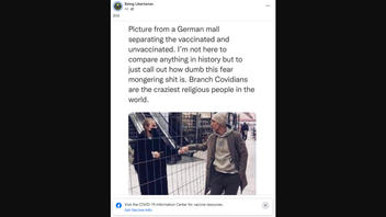 Fact Check: Picture Does NOT Show A German Mall Fencing Off The Unvaccinated -- Latvian Mall Fences Outlets By 'Epidemiological Conditions'