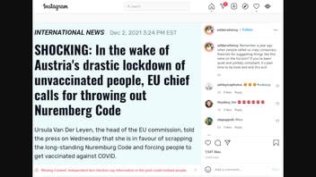 Fact Check: European Union Chief Does NOT Call For Throwing Out Nuremberg Code (Which Is Not A Statute)