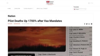 Fact Check: Pilot Deaths Are NOT 'Up 1700% After Vax Mandates'