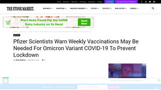 Fact Check: Pfizer Scientists Did NOT Warn Of Weekly Vaccinations For The Omicron Variant