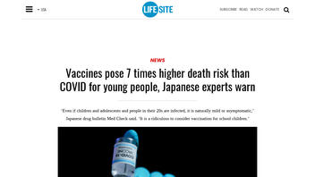 Fact Check: Vaccines Do NOT Pose 7 Times Higher Death Risk Than COVID For People In 20s