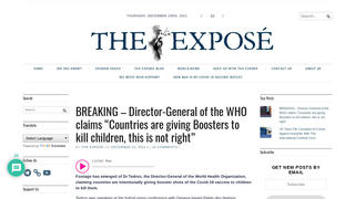 Fact Check: WHO Director-General Did NOT Say Countries Are Giving COVID-19 Booster Shots To Kill Children