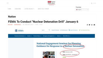 Fact Check: FEMA Did NOT Announce Plans To Conduct 'Nuclear Detonation Drill' January 6