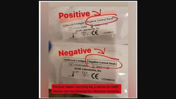 Fact Check: COVID-19 Swabs Labeled 'Positive' And 'Negative' Are NOT Manipulated To Predetermine Results -- They're Control Swabs