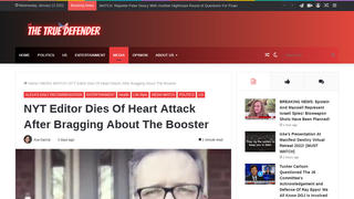 Fact Check: Video Does NOT Show Times Editor Who Died Of Heart Attack Bragging After Third COVID Shot
