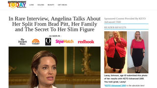 Fact Check: Angelina Jolie Did NOT Give A 'Rare Interview' Touting A Keto Weight-Loss Line -- It's A Clickbait Ad