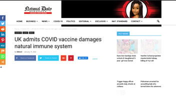  Fact Check: UK Does NOT Admit COVID Vaccine Damages Natural Immune System
