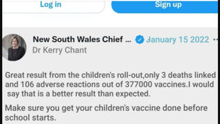 Fact Check: New South Wales Health Chief Did NOT Write Tweet Dismissing Vax Rollout Child Deaths -- And No Children Have Died