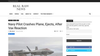 Fact Check: NO Evidence That Navy Pilot Crashed Aircraft Because They Received COVID-19 Vax Booster